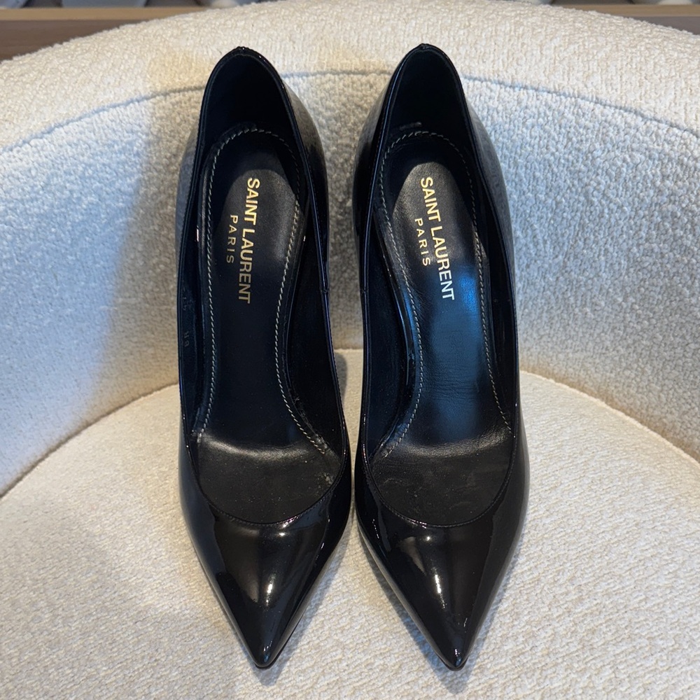 Saint Laurent Black Patent Opyum Heels